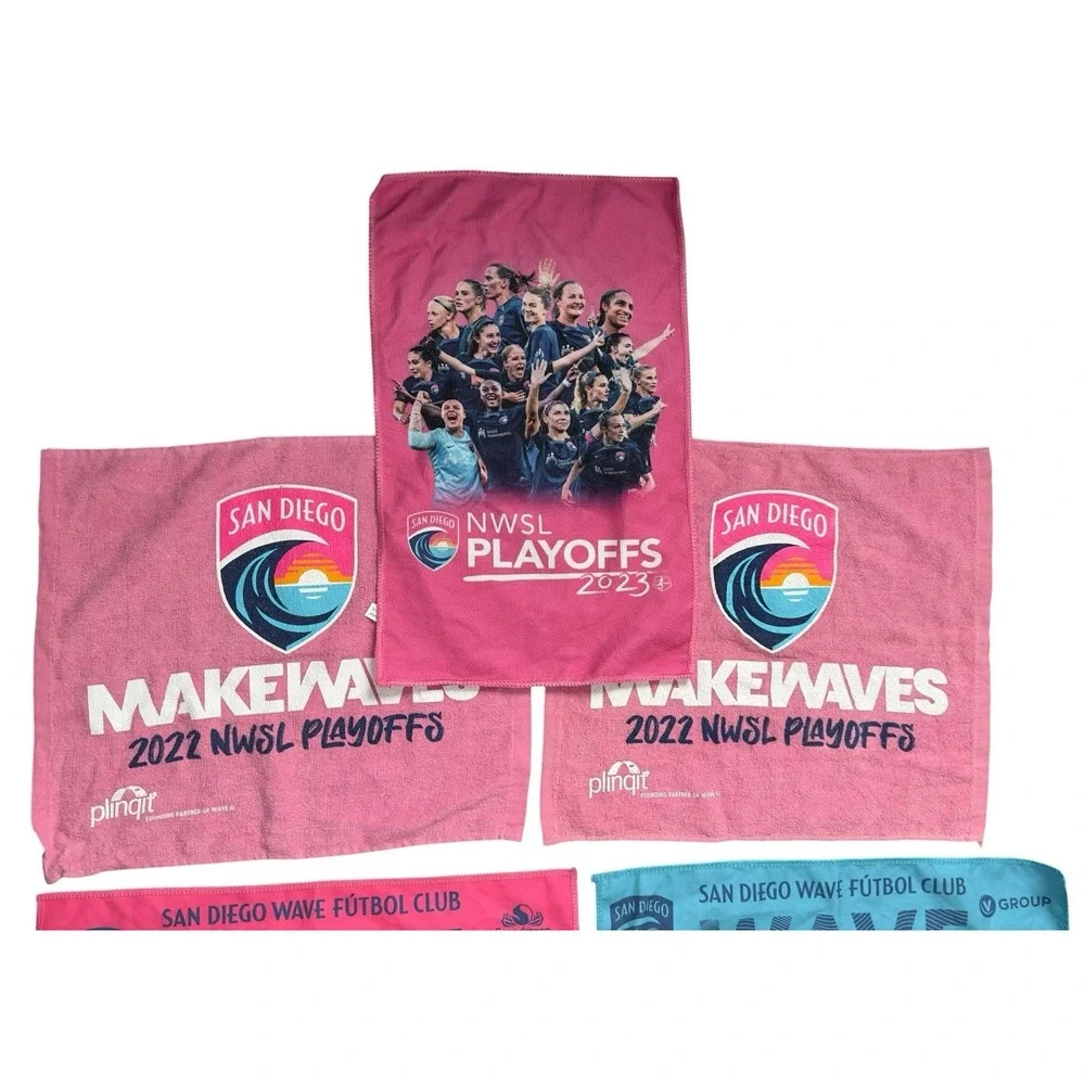 San Diego Wave FC Rally Towel Scarf 2022 2023 NWSL Playoffs Snapdragon Lot of 7 - Picture 2 of 10